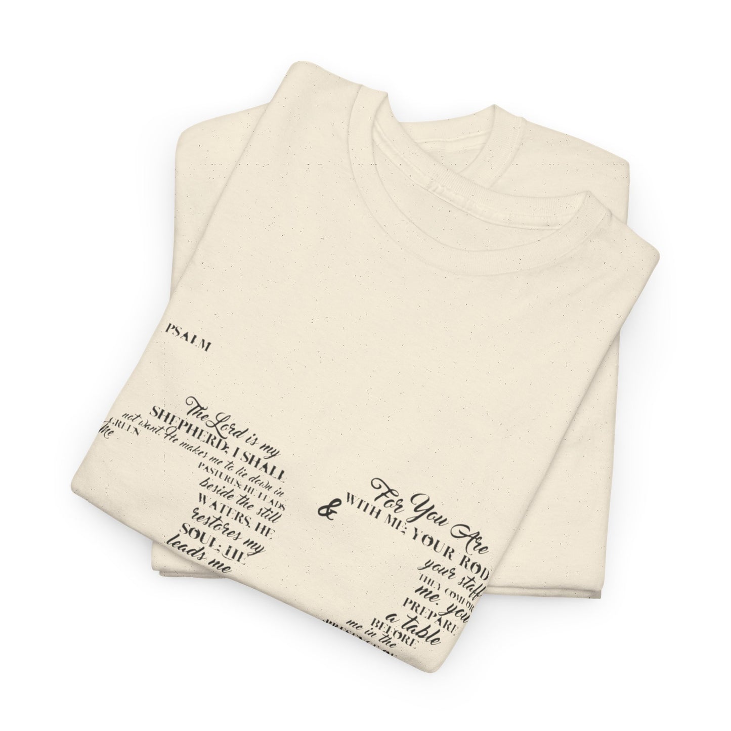 Psalm 23 T‑Shirt; from verse 1 to 6