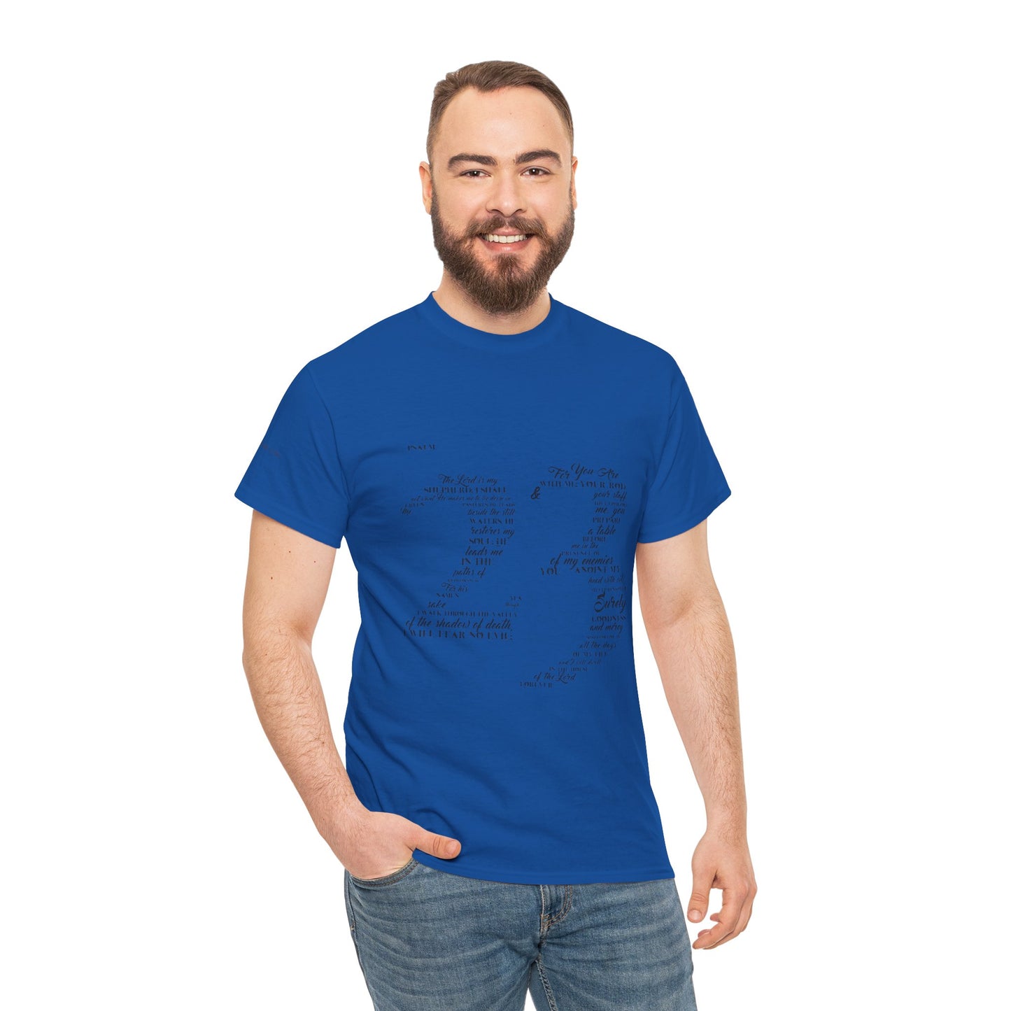 Psalm 23 T‑Shirt; from verse 1 to 6