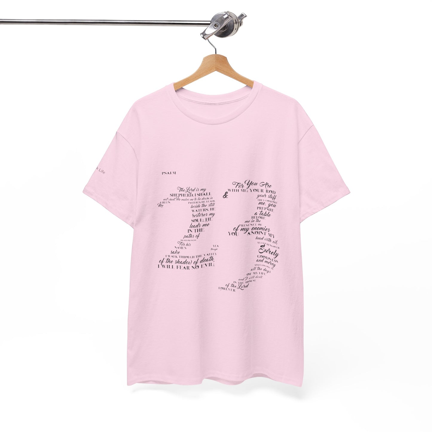 Psalm 23 T‑Shirt; from verse 1 to 6