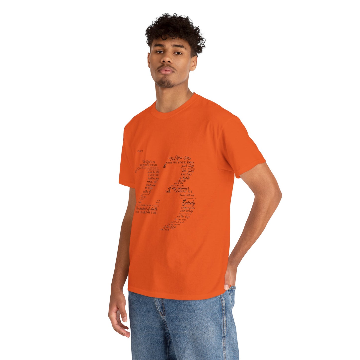 Psalm 23 T‑Shirt; from verse 1 to 6