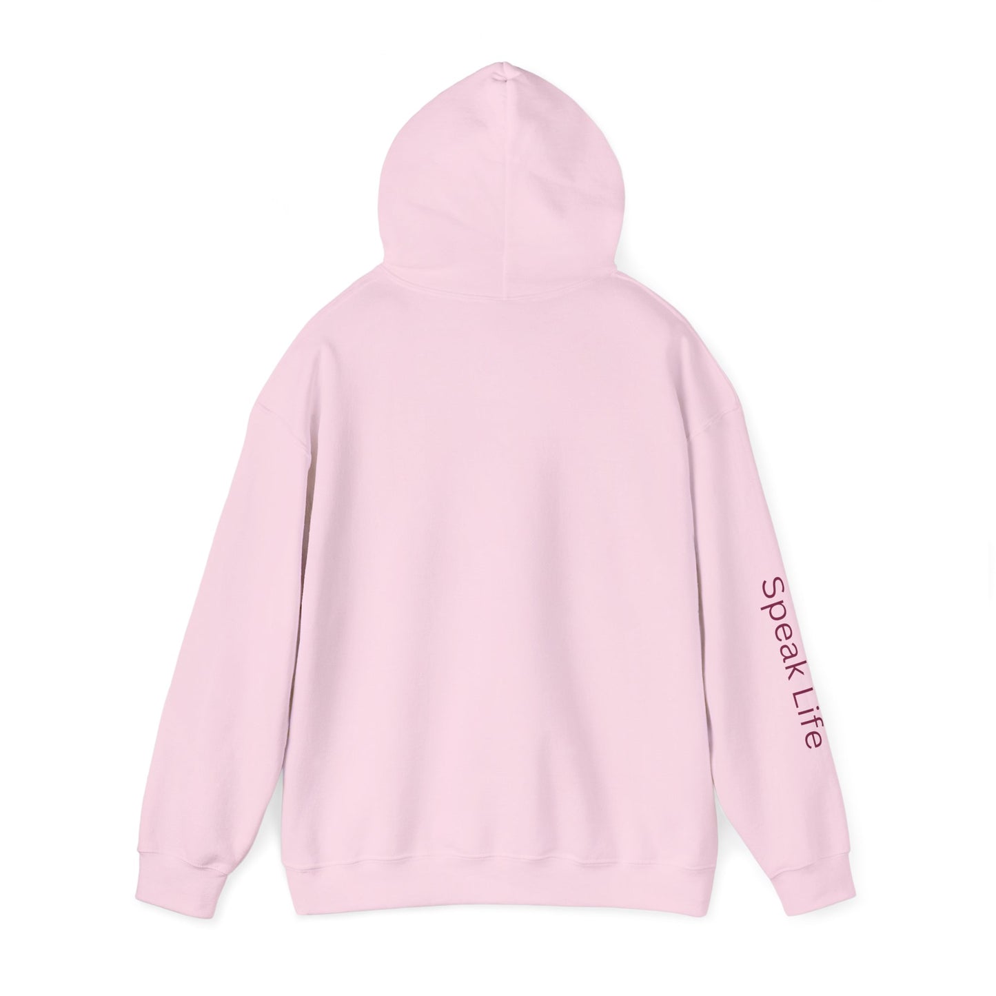Psalm 46:5 'God Is Within Her' Hoodie; Faith-Inspired White Pullover with 'Speak Life' Sleeve