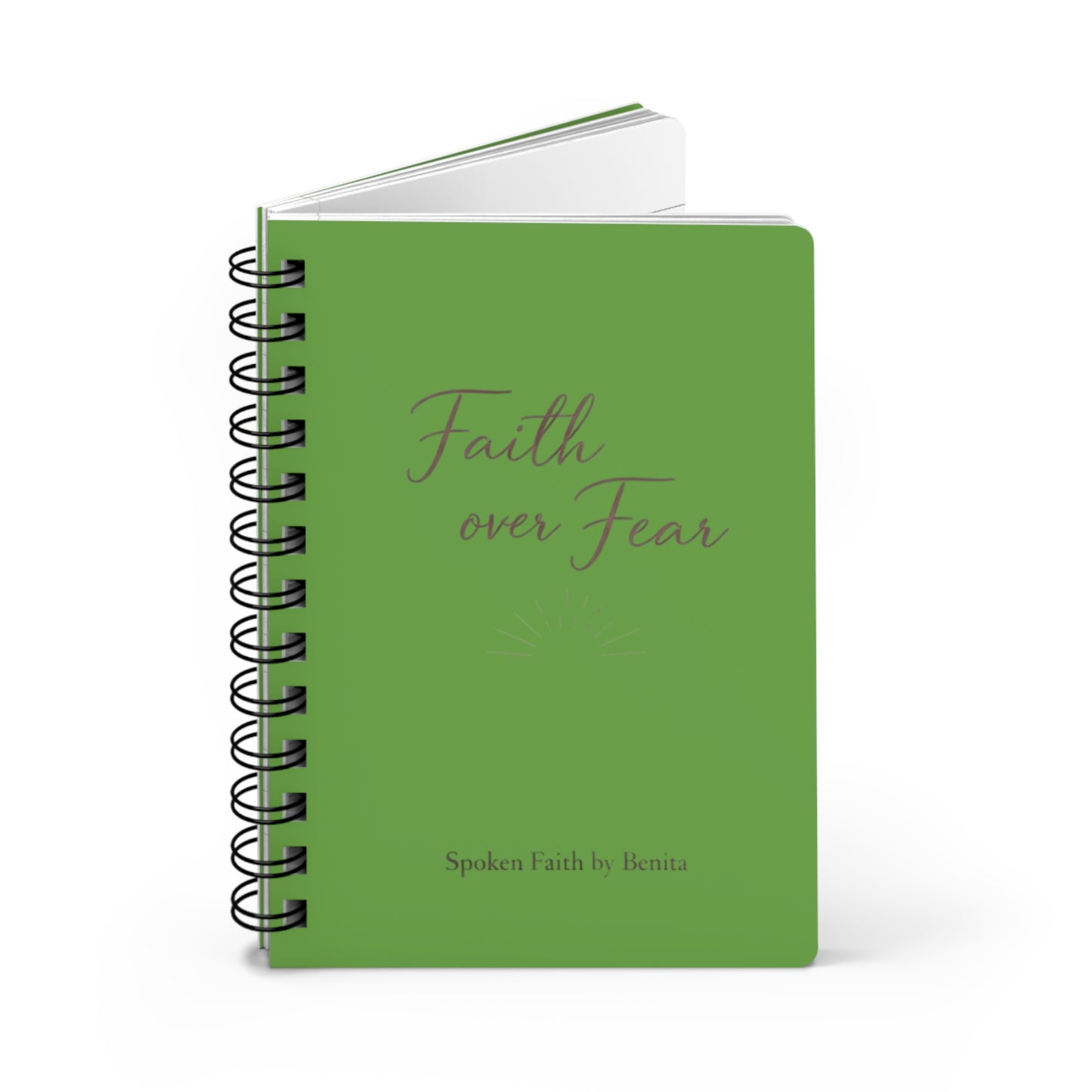 Spiral Journal  "Faith over Fear" Christian Prayer & Devotional Notebook