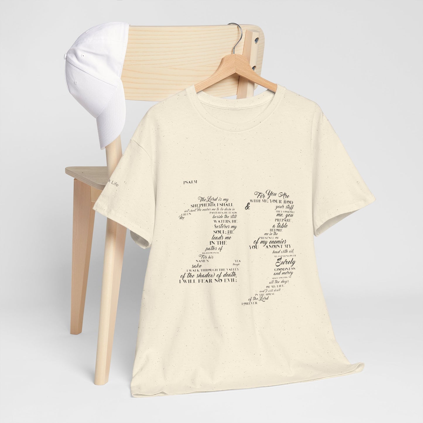 Psalm 23 T‑Shirt; from verse 1 to 6