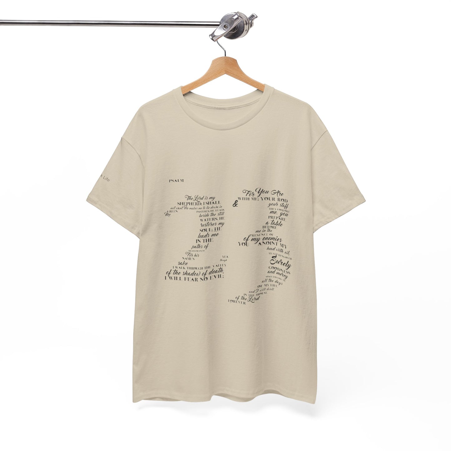 Psalm 23 T‑Shirt; from verse 1 to 6