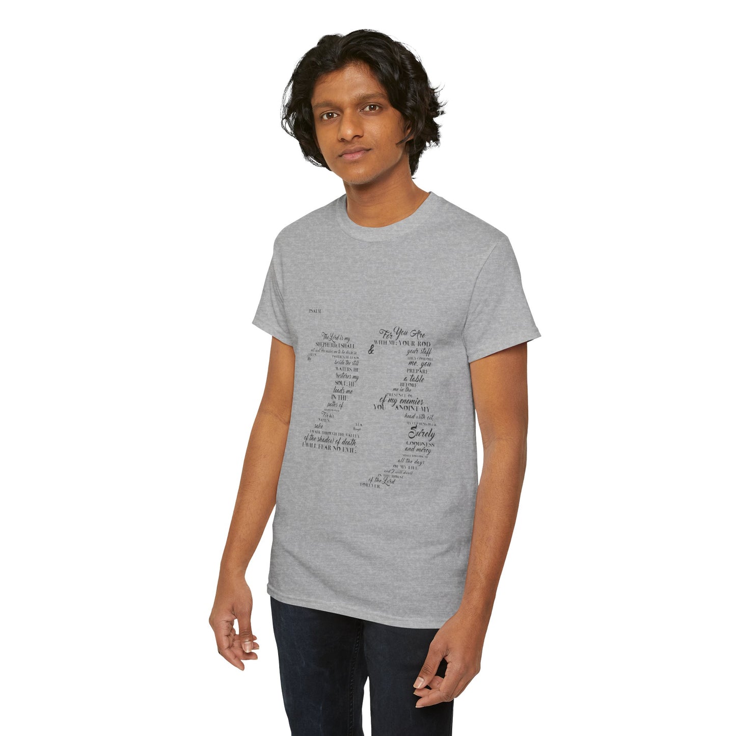 Psalm 23 T‑Shirt; from verse 1 to 6