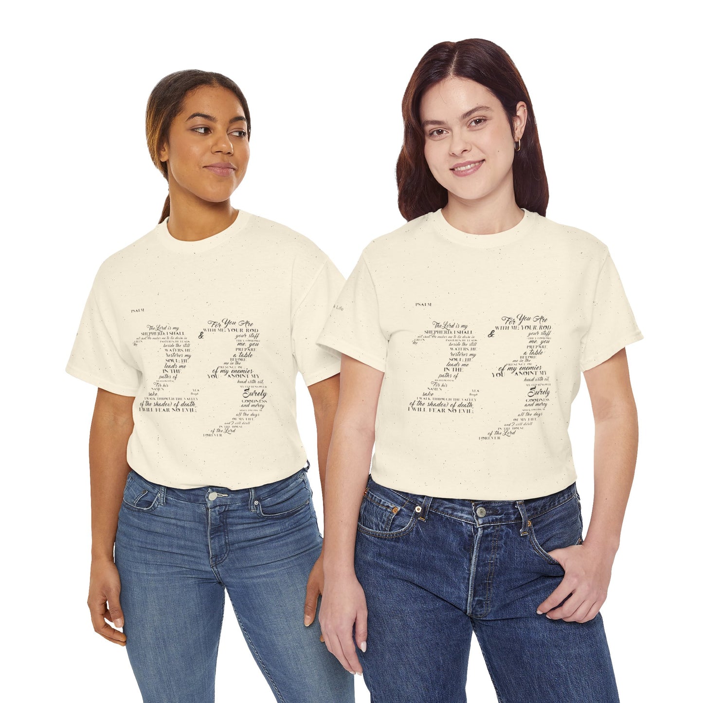 Psalm 23 T‑Shirt; from verse 1 to 6