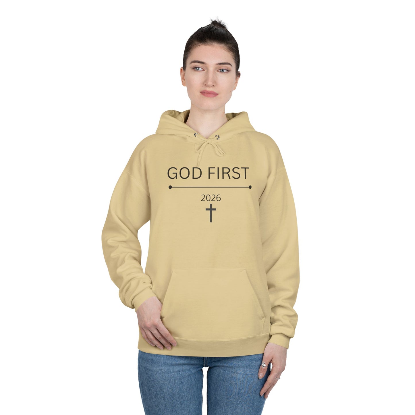 God First Cross Hoodie — Inspirational Christian Pullover (2026)