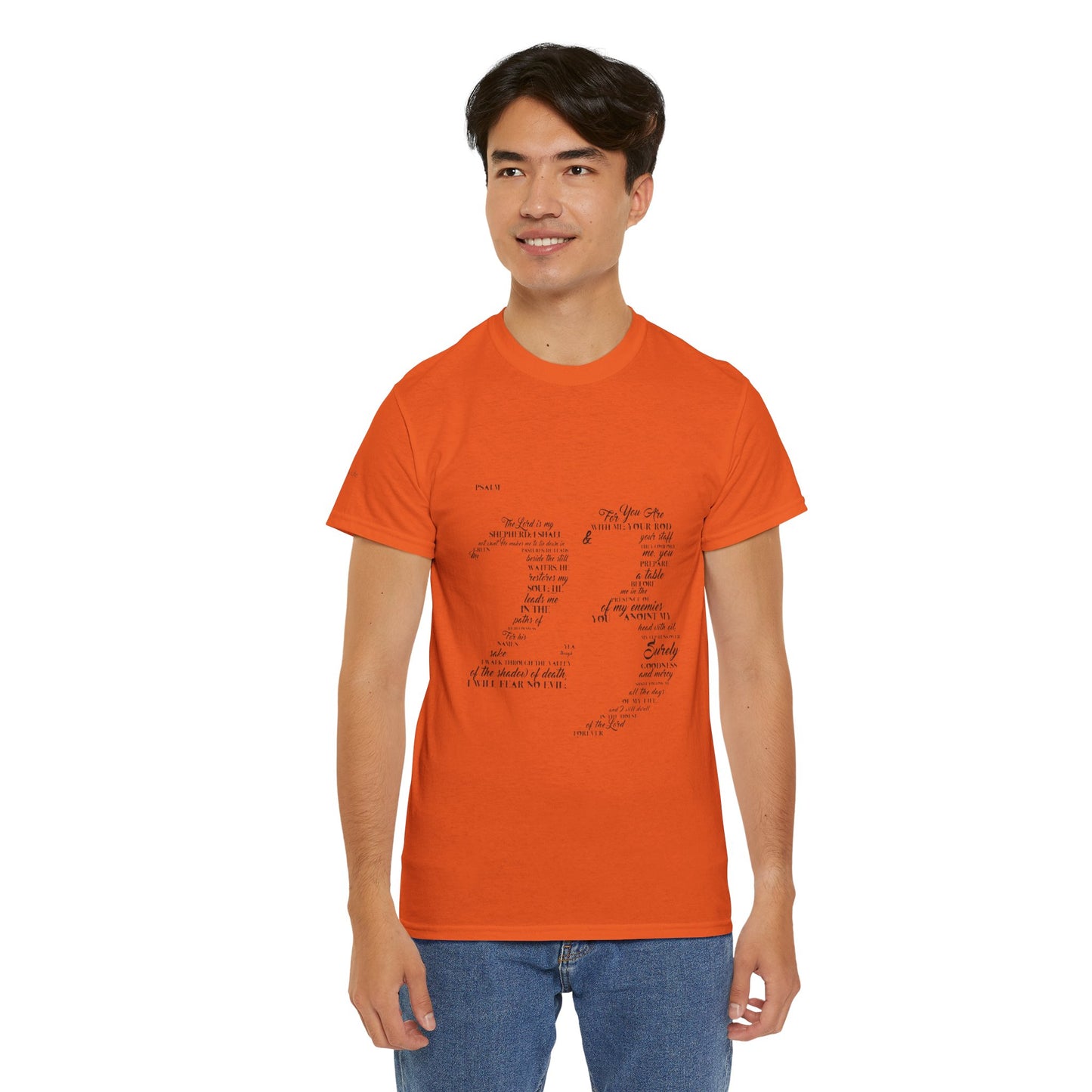Psalm 23 T‑Shirt; from verse 1 to 6