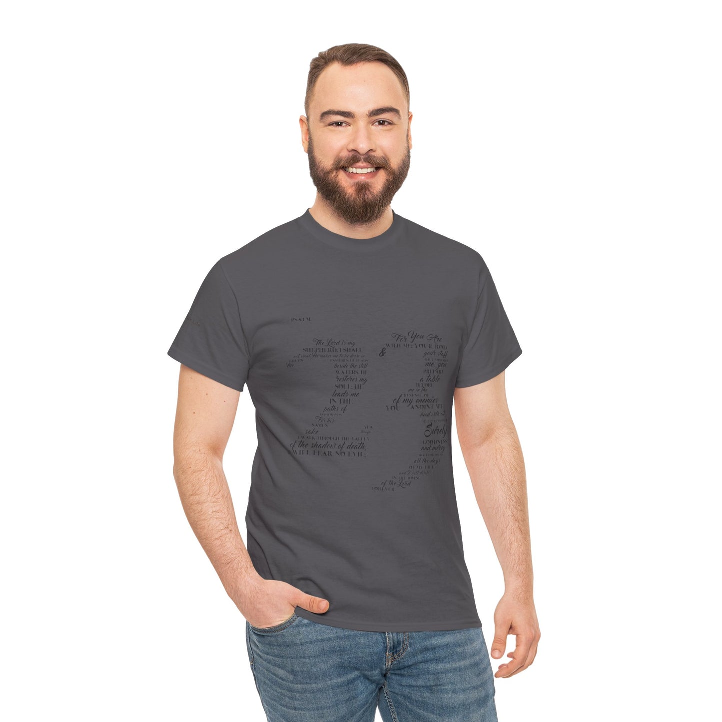 Psalm 23 T‑Shirt; from verse 1 to 6