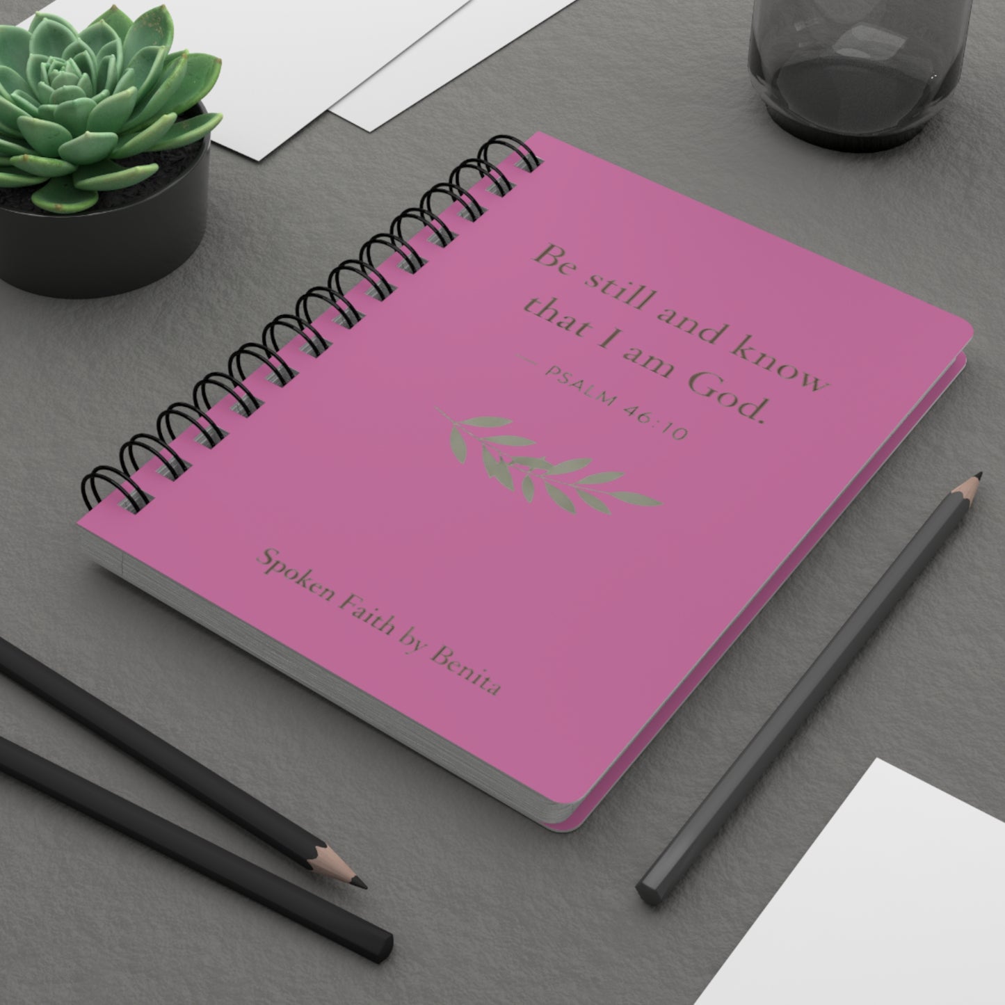 Spiral Journal “Be still and know that I am God” Scripture Prayer Notebook