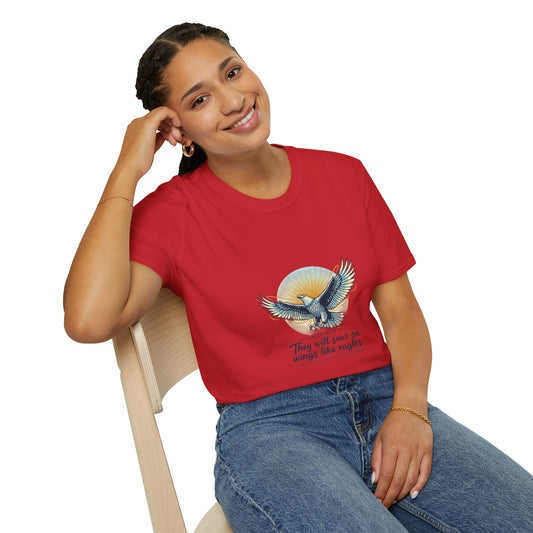 Eagle Wings Graphic T-Shirt "They will soar on wings like eagles" Inspirational Tee