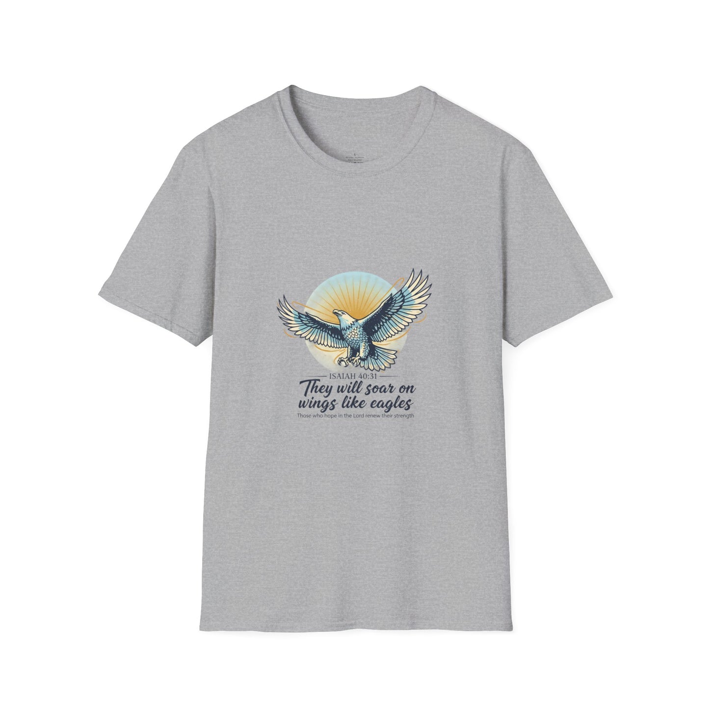 Eagle Wings Graphic T-Shirt "They will soar on wings like eagles" Inspirational Tee
