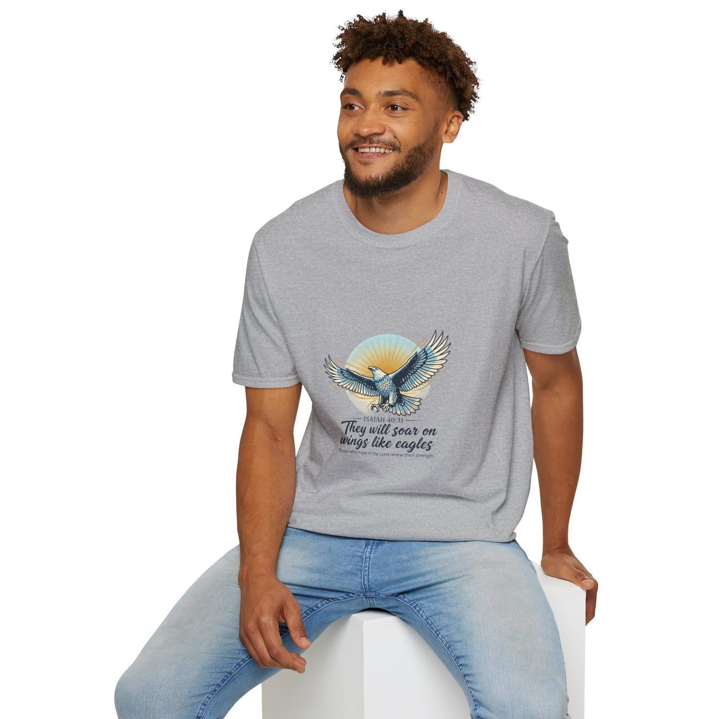 Eagle Wings Graphic T-Shirt "They will soar on wings like eagles" Inspirational Tee