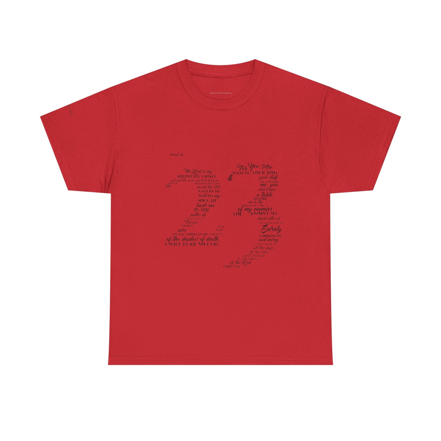 Psalm 23 T‑Shirt; from verse 1 to 6