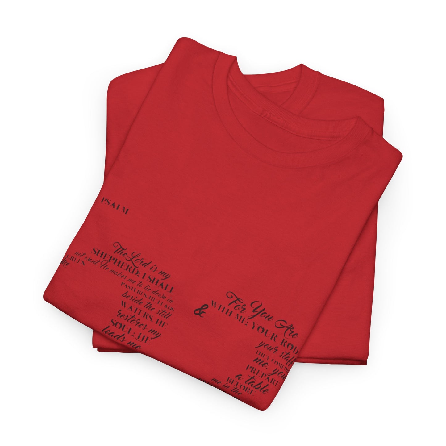 Psalm 23 T‑Shirt; from verse 1 to 6