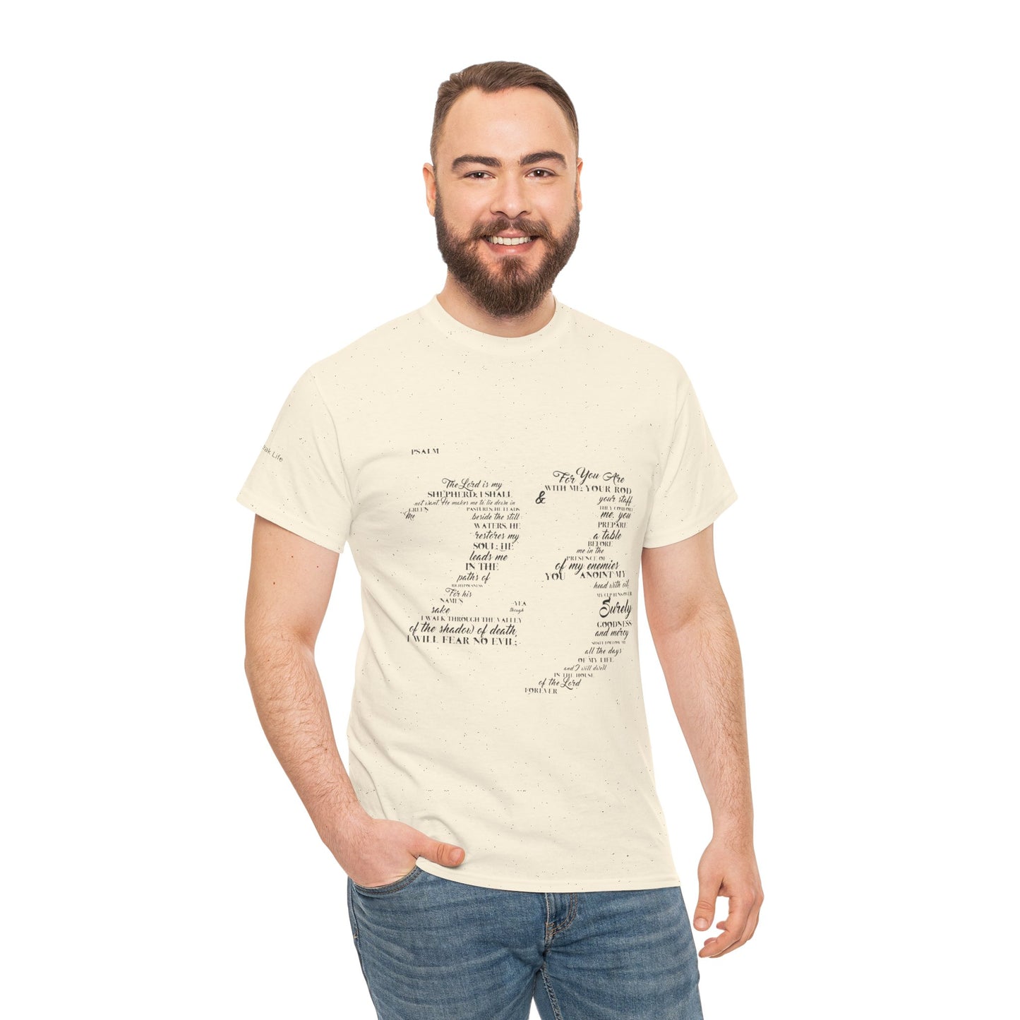 Psalm 23 T‑Shirt; from verse 1 to 6
