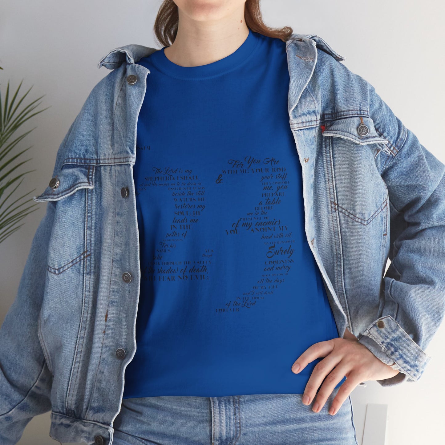 Psalm 23 T‑Shirt; from verse 1 to 6