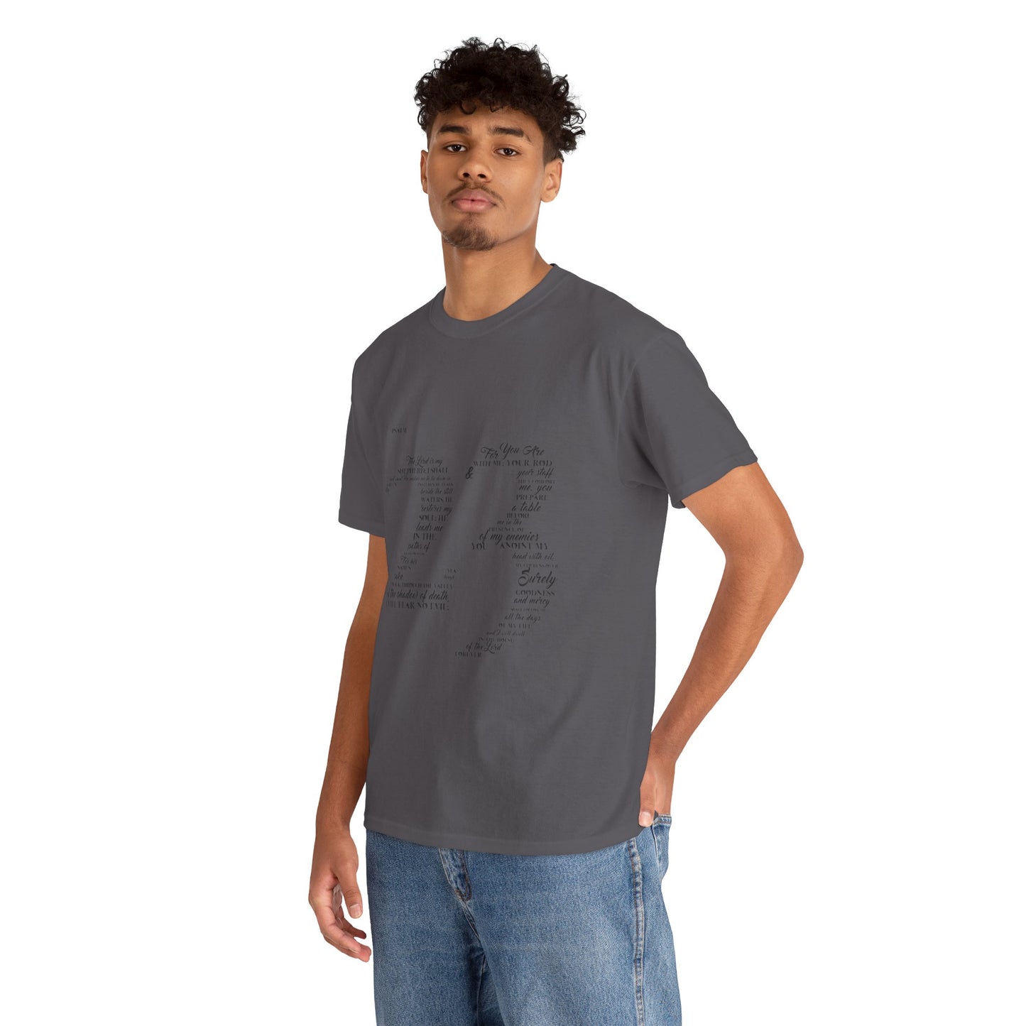 Psalm 23 T‑Shirt; from verse 1 to 6