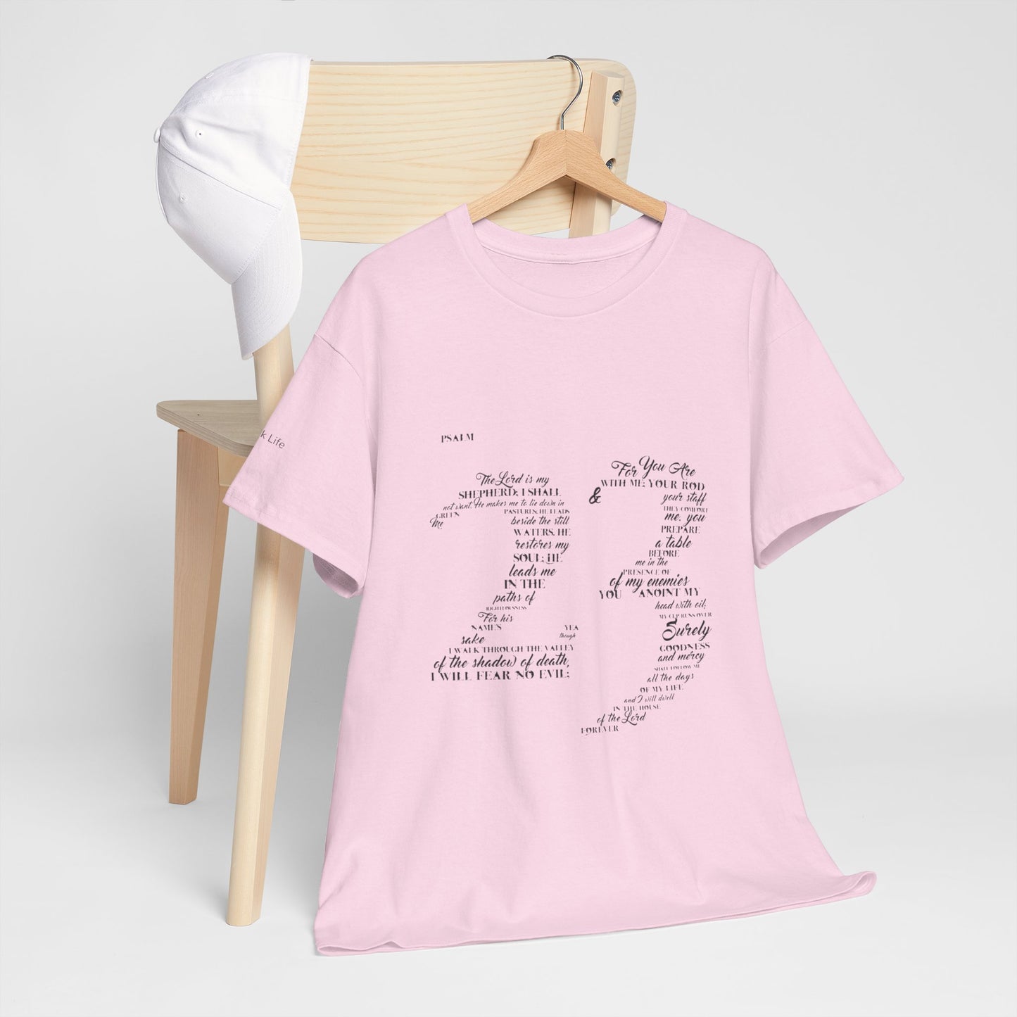 Psalm 23 T‑Shirt; from verse 1 to 6