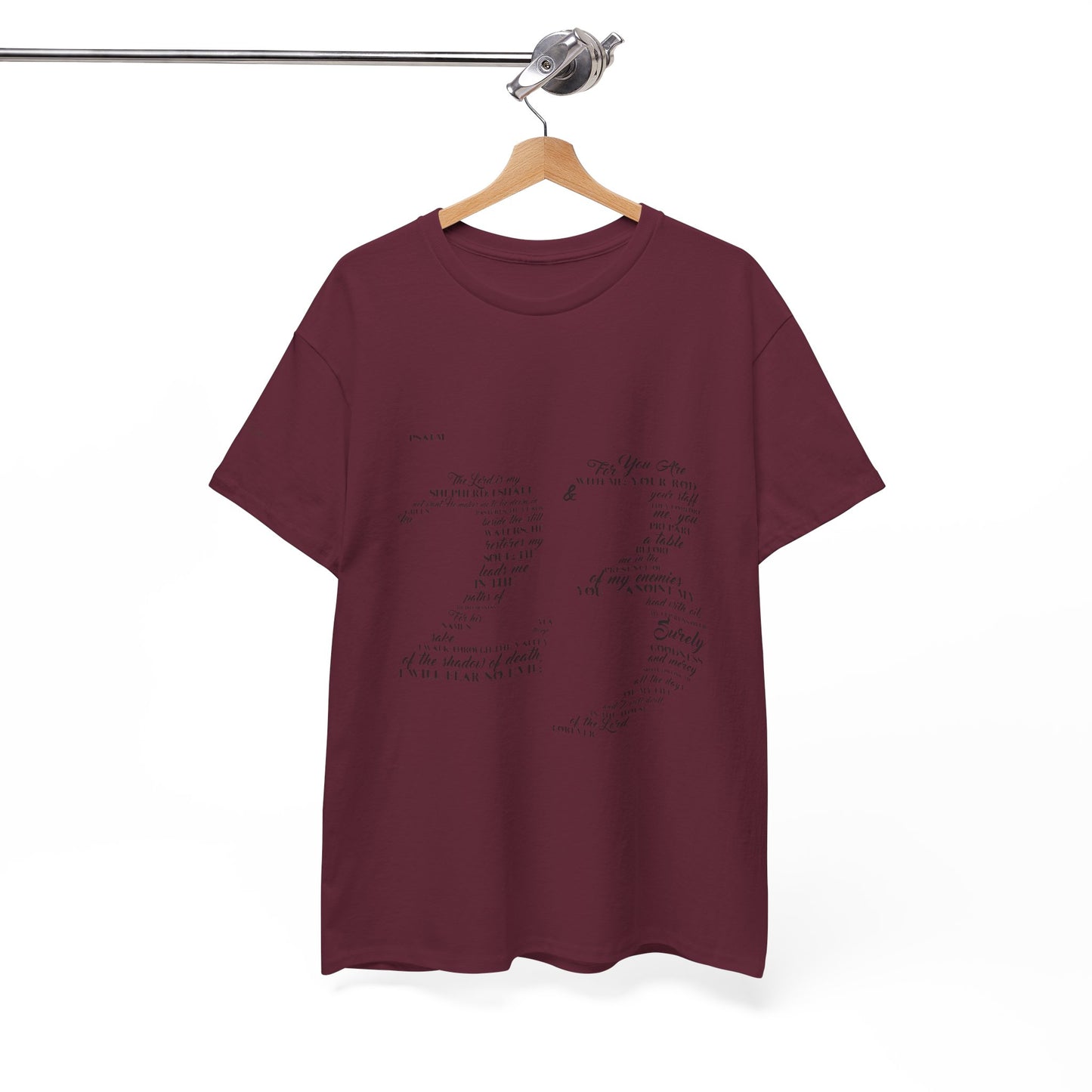 Psalm 23 T‑Shirt; from verse 1 to 6