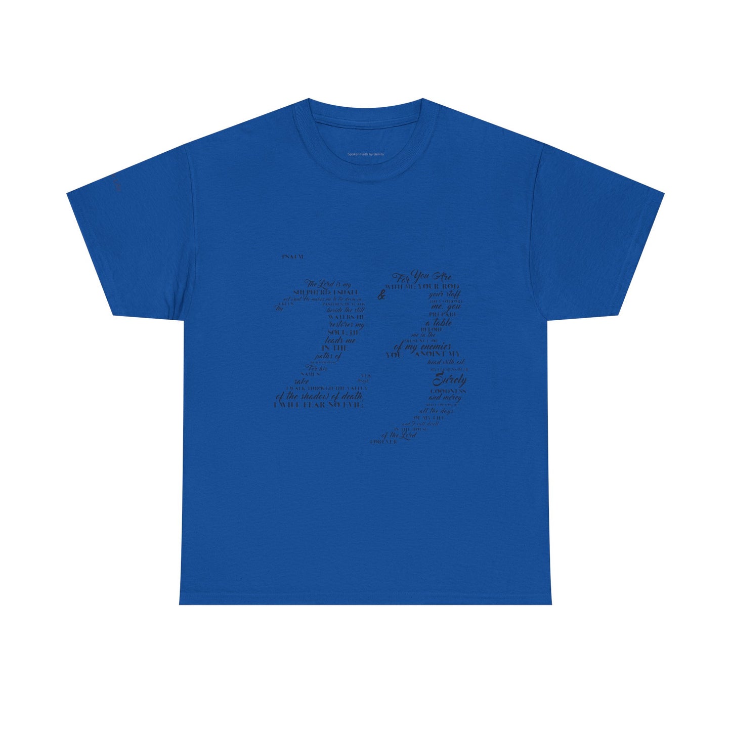 Psalm 23 T‑Shirt; from verse 1 to 6
