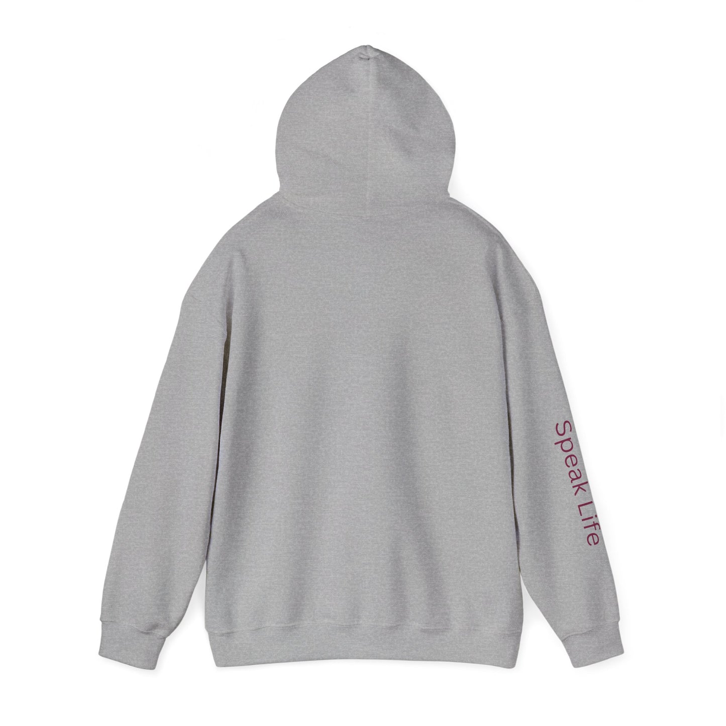 Psalm 46:5 'God Is Within Her' Hoodie; Faith-Inspired White Pullover with 'Speak Life' Sleeve