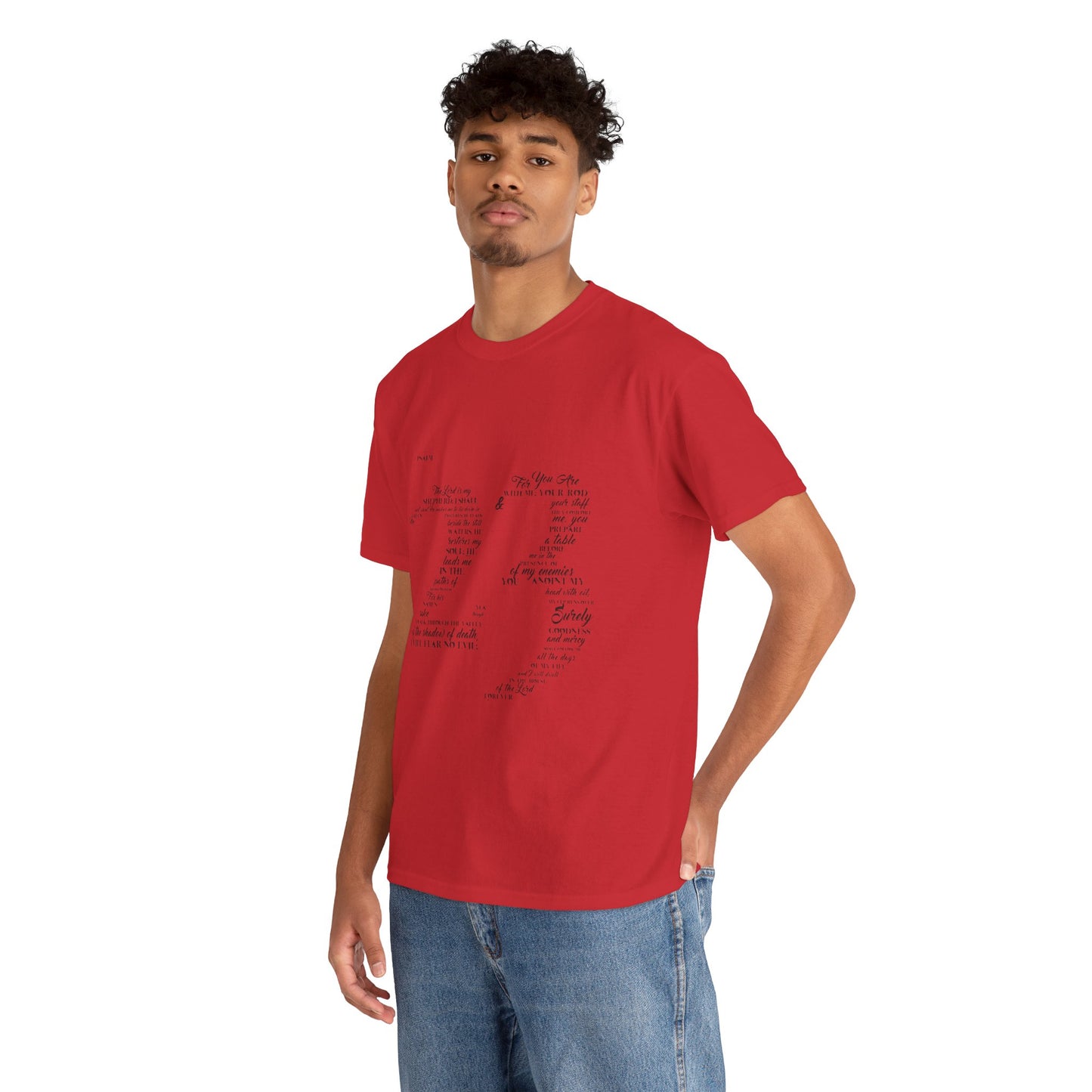 Psalm 23 T‑Shirt; from verse 1 to 6