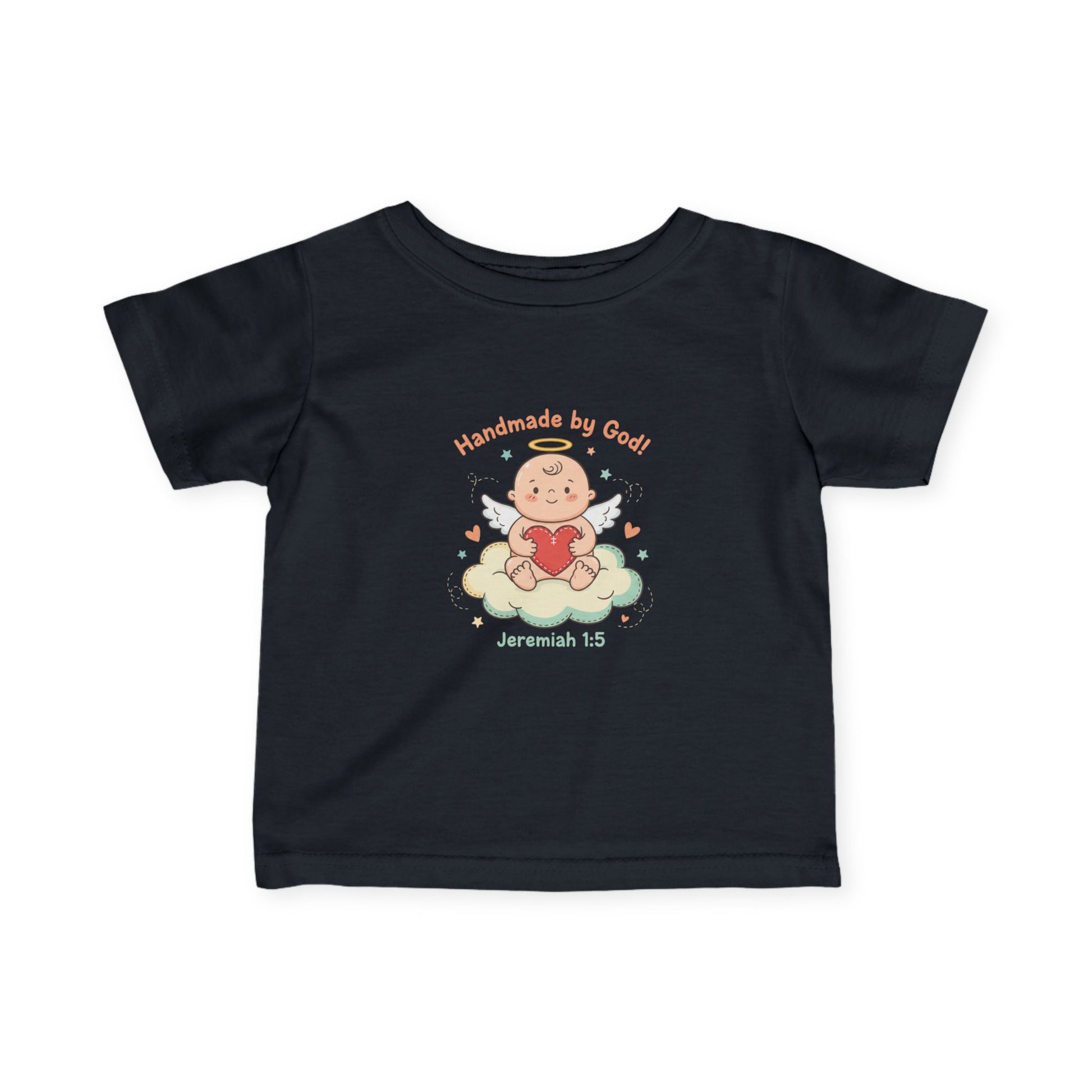 Baby Tee Handmade by God Cute Baby on Cloud (Jeremiah 1:5)