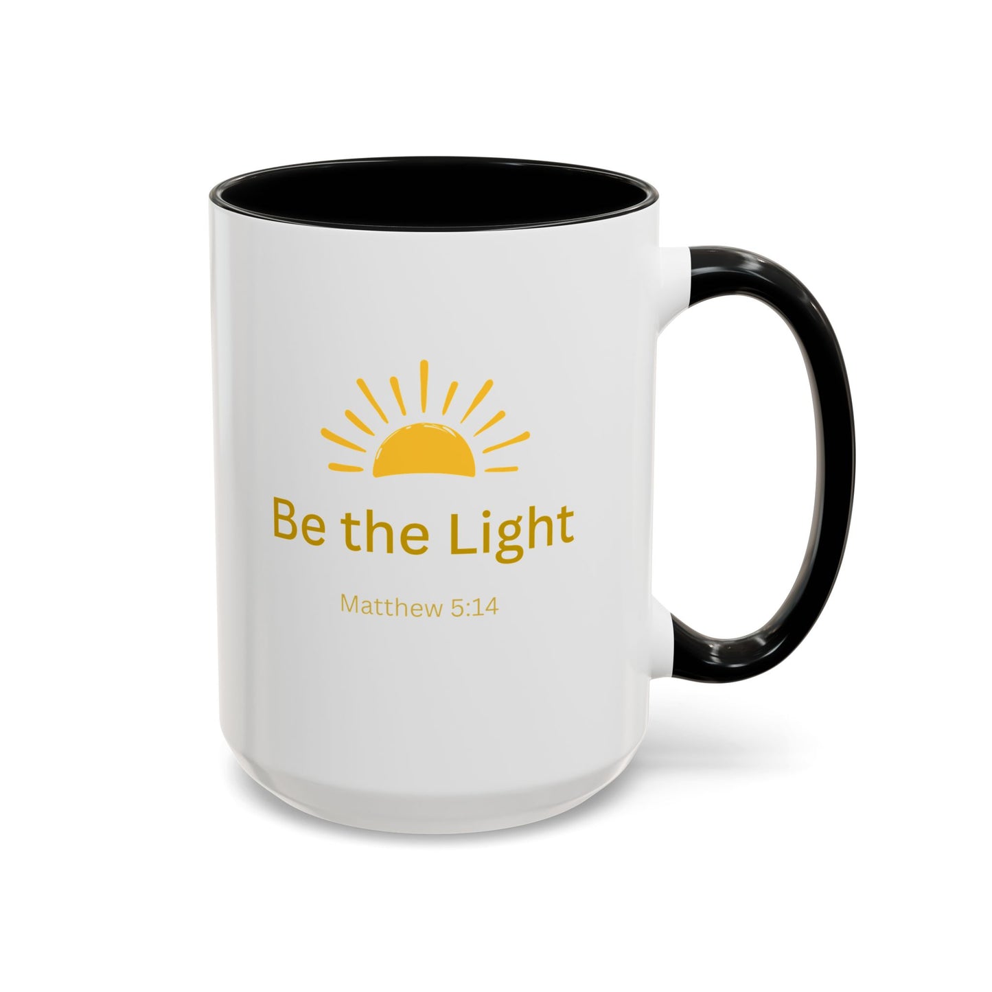Be the Light Coffee Mug; Inspirational Christian Gift (Matthew 5:14)