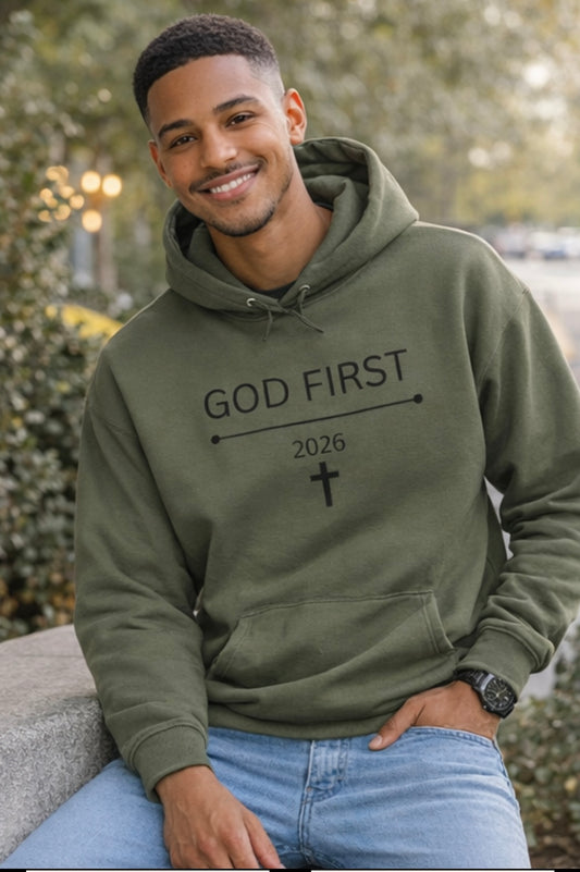 God First Cross Hoodie — Inspirational Christian Pullover (2026)